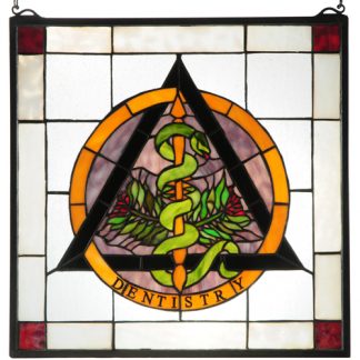 Stained Glass Art Nouveau Dentistry Design Home or Commercial Use