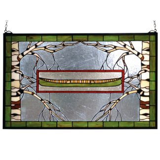 Stained Glass Window Hangings Canoe Tiffany Style Home Decor