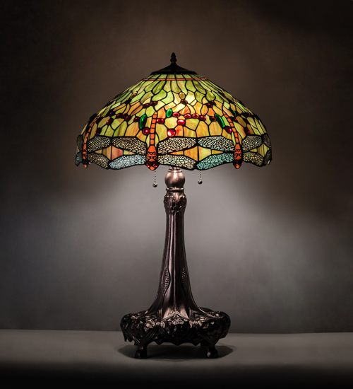 Table Lamp Glass Dragonfly Stained, Stained Glass Dragonfly Lamp Shade