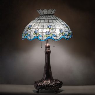 Tiffany RoseBorder Table Lamps Blue 230472 Living Room Lighting