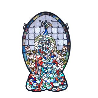 Tiffany Stained Glass Window Peacock Profile Home Decor Hangings