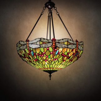 Tiffany Style Dragonfly Lamp 123701 Stained glass lighting home decor