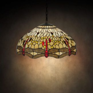 Tiffany Style Dragonfly Lamp 19006 Stained glass lighting home decor