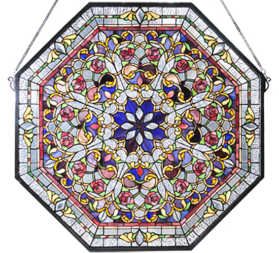 Tiffany Style Window Panels Floral Home Decor or Commercial Use