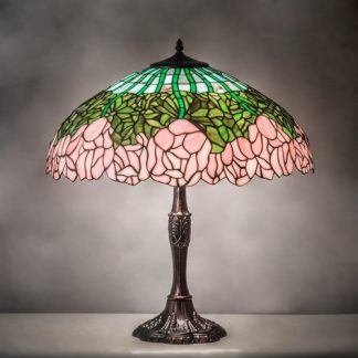 Cabbage Rose Tiffany Lamp