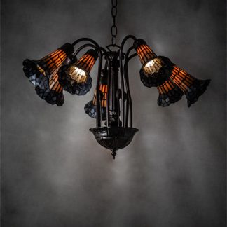 Pond Lily Black Chandelier