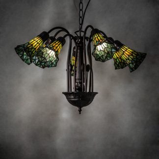 Pond Lily Green Chandelier