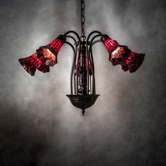 Pond Lily Scarlet Chandelier