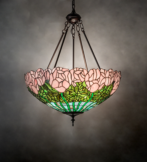 Cabbage Rose Inverted Pendant Light 231156