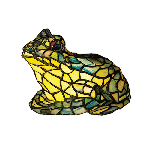 Frog Mini Lamp 16401 - Tiffany Style Stained Art Glass - 7" Tall