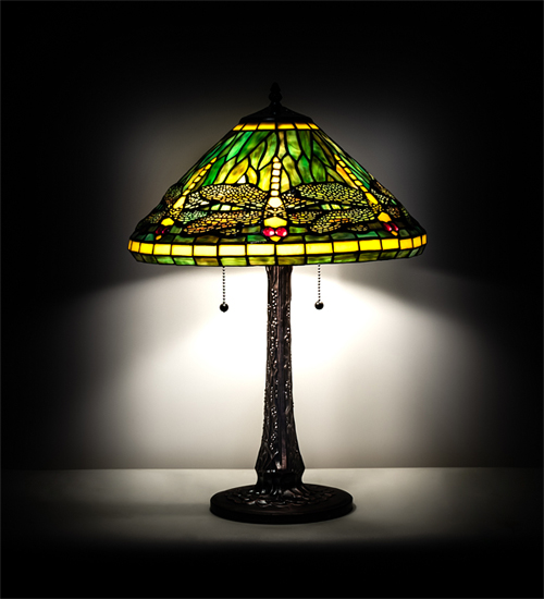 Dragonfly Table Lamp 241975 / Tiffany Style Lamp Shade / 22" Tall