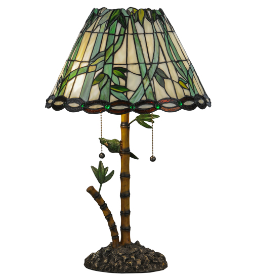 Loro Paraiso Table Lamp 138588 - Stained Glass Lampshade - 24" Tall