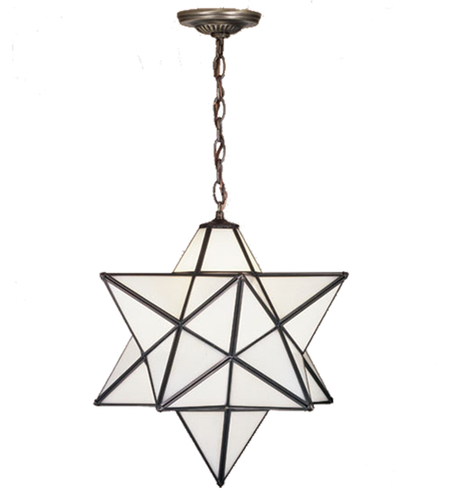 Moravian Star Mini Pendant Lights - 15154 - 24" Wide - White