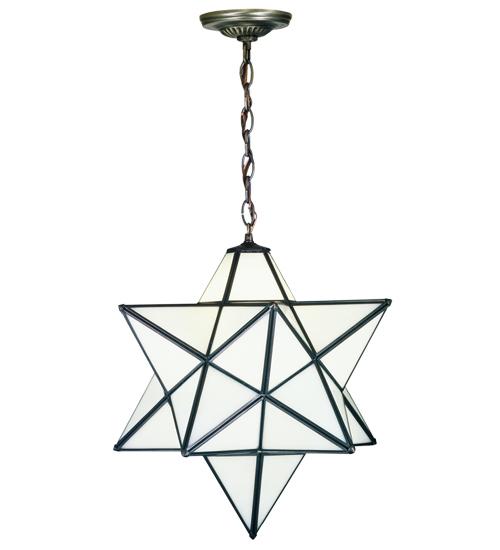 Moravian Star Mini Pendant Lights - 21842 - 18" Wide - White