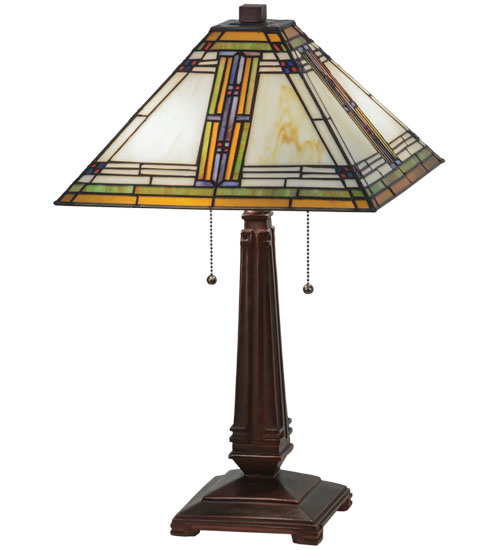 Nevada Table Lamp 143149 - Stained Glass Lamp Shade - 23" Tall