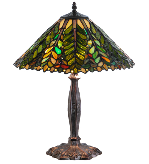 Shasta Trail Table Lamp 138582 - Stained Glass Lampshade - 21" Tall