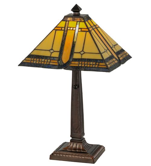 Sierra Mission Table Lamp 147482 - Stained Glass Lamp Shade - 21" Tall