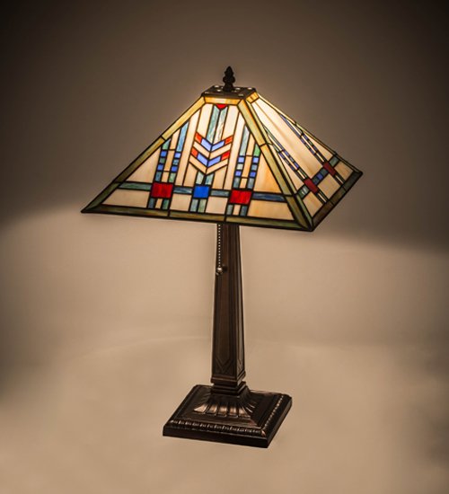 Table Lamp 26513 - Tiffany Style Stained Glass Shade - 21" Tall