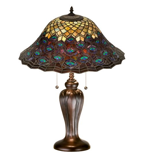 Table Lamp 26666 - Tiffany Style Stained Glass Shade - 25" Tall