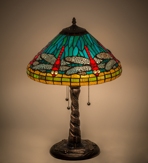 Table Lamp 26682 - Tiffany Style Stained Glass Shade - 21" Tall