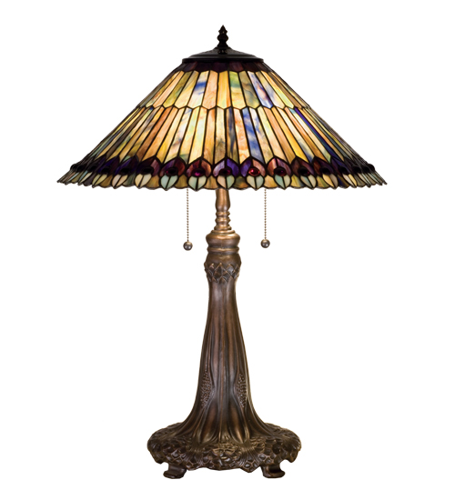 Table Lamp 27562 - Tiffany Style Stained Glass Shade - 27" Tall