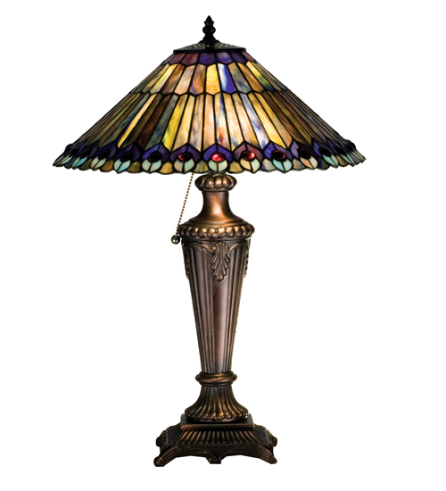 Table Lamp 27563 - Tiffany Style Stained Glass Shade - 23" Tall