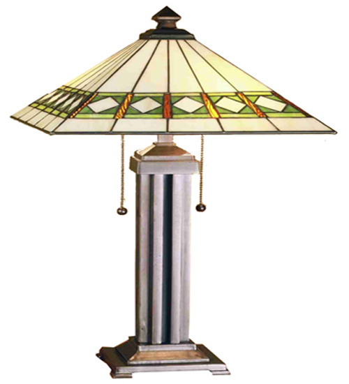 Table Lamp 38689 - Tiffany Style Stained Glass Shade - 24" Tall
