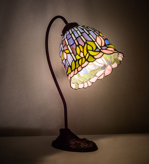 Tiffany Style Flowering Lotus Office Desk Lamp - 247789