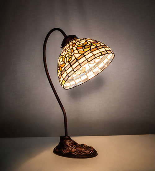 Tiffany Style Turning Leaf Office Desk Lamp - 247787