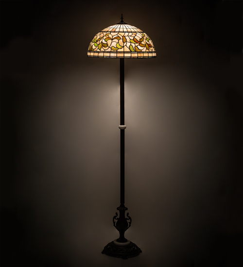 Turning Leaf Floor Lamp 242829 - 71" Tall - Stained Glass Shade