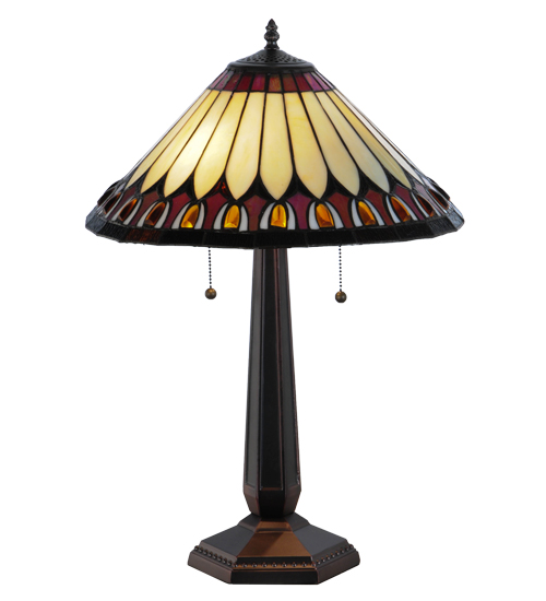 Tuscaloosa Table Lamp 138579 - Stained Glass Lampshade - 24" Tall