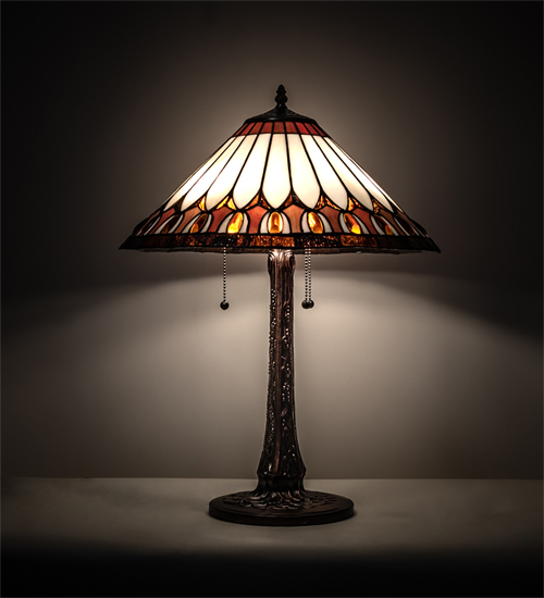 Tuscaloosa Table Lamp 242005 / Tiffany Style Lamp Shade / 22" Tall