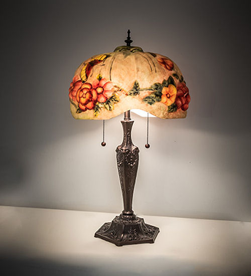 Puffy Butterfly Flowers Table Lamp