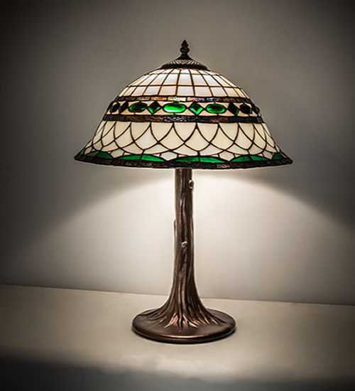 Tiffany Roman Table Lamp 253627 With Stained Glass Lamp Shade