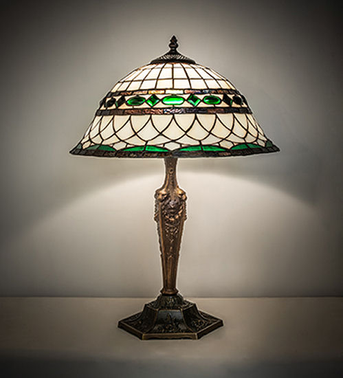 Tiffany Roman Table Lamp 253629 With Stained Glass Lamp Shade